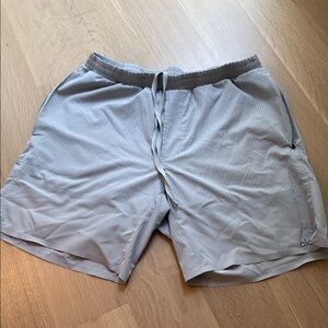 ALO Yoga Gray Athletic Shorts with Elastic Waistband